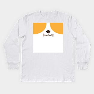 Corgi Bone Kids Long Sleeve T-Shirt